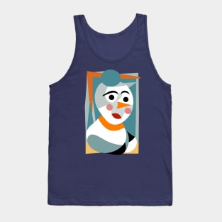 Portrait of Snowman Tank Top